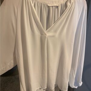 Lush V-Neck Flowy Blouse